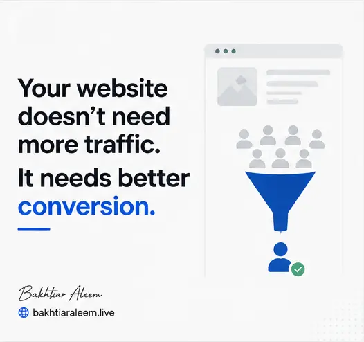 Your Website Doesn’t Have a Traffic Problem… It Has a Conversion Problem. - Blog post