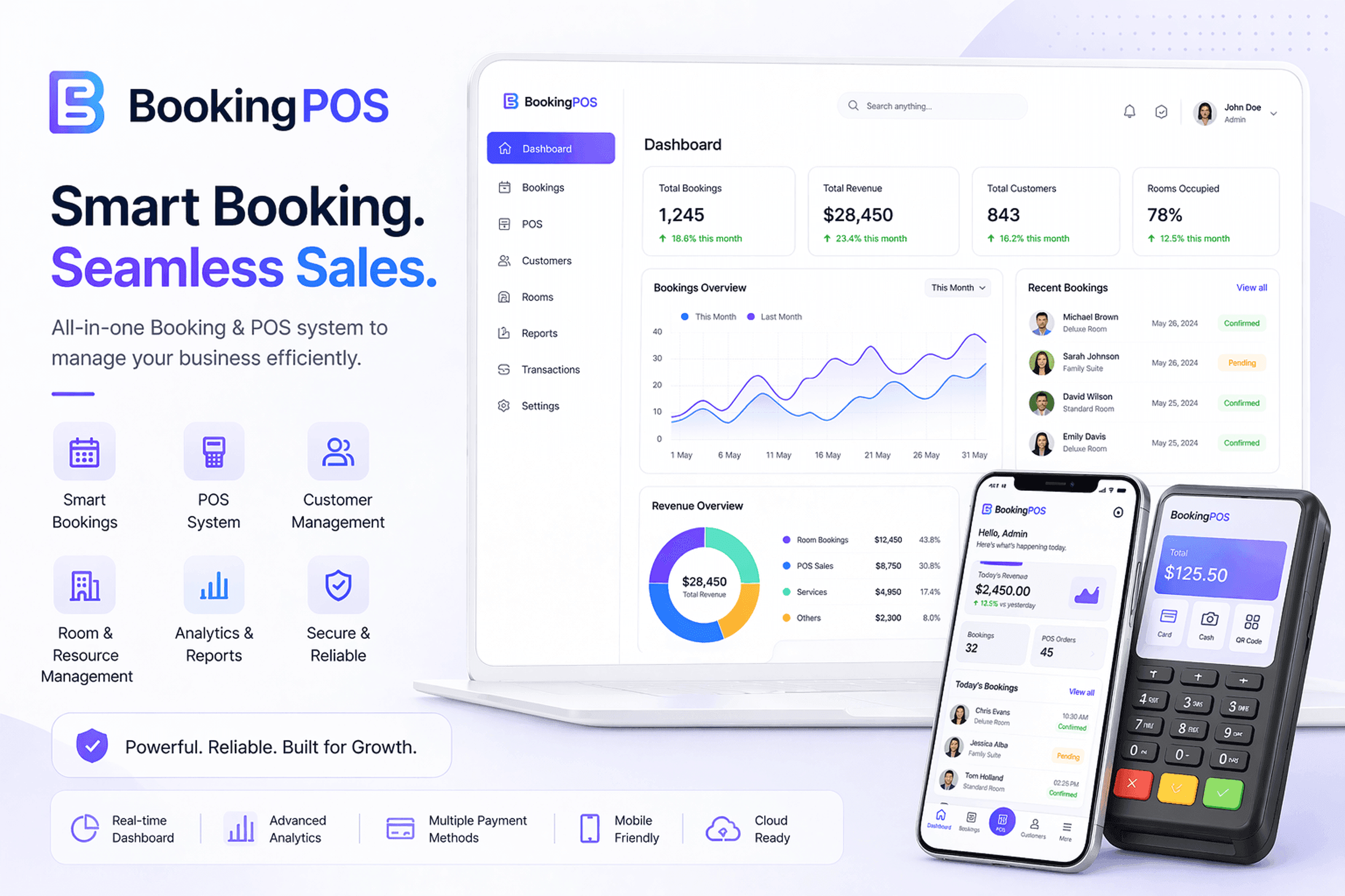 BookingPOS — Smart Booking & POS Management System - Project cover image